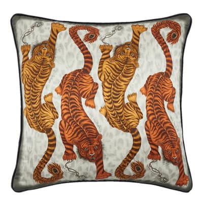 Tigris Silk Cushion 46x46cm, Gold