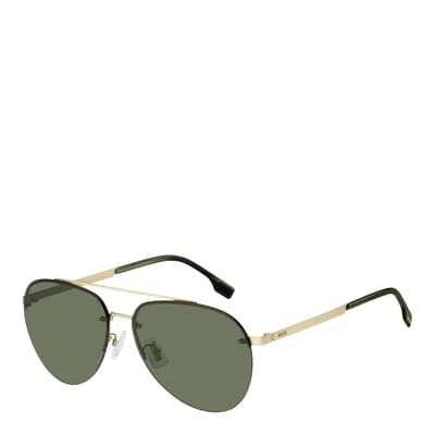 Matte Gold Pilot Sunglasses 62mm