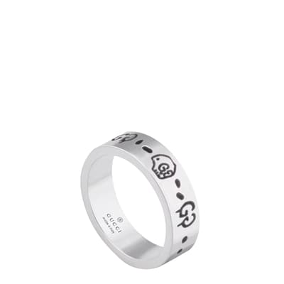 Gucci Sterling Silver Thin Ghost Ring