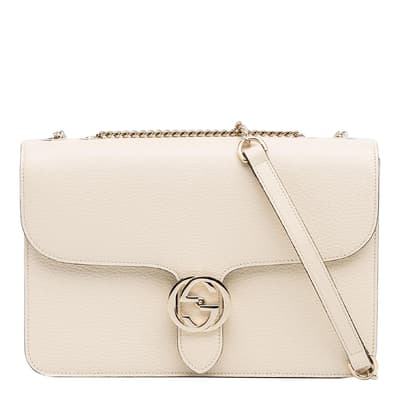 White Gucci Medium Interlocking Crossbody Bag