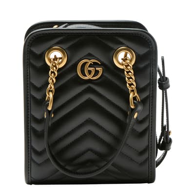 Gucci Black Marmont Matelasse Mini Bag