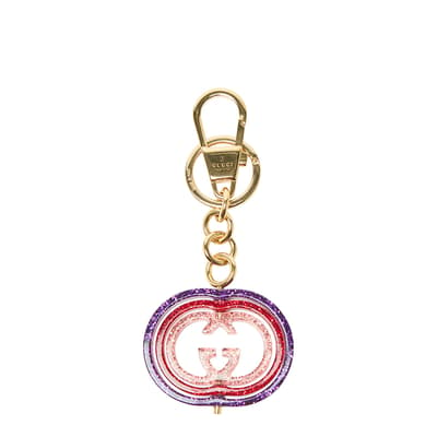 Gucci Pink Interlocking G Keyring