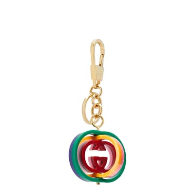 Gucci Pink Interlocking G Keyring