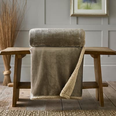 Blackbrook Throw 125x150cm, Mocha/Biscuit