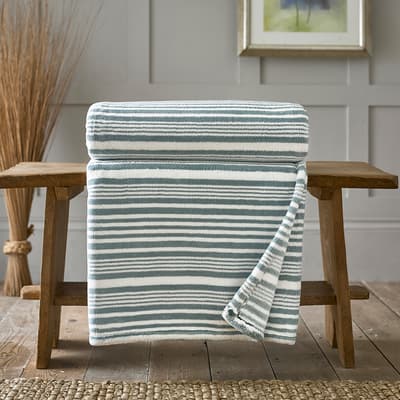 Rochdale Throw 150x180cm, Blue/White