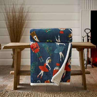 Nutcracker Throw 125x150cm, Navy