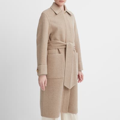 Camel Fine Wool Blend Overcoat