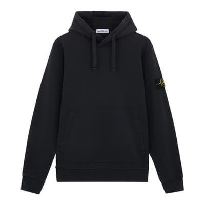 Navy Drawstring Fleece Cotton Hoodie