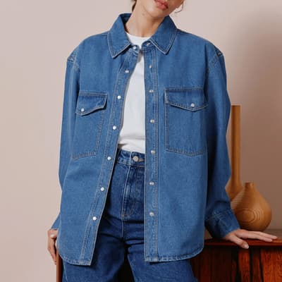 Blue Denim Cotton Shirt