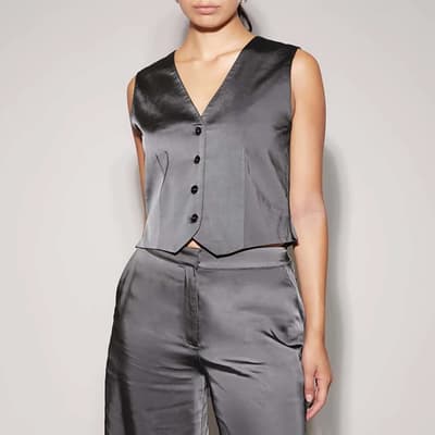 Grey Satin Waistcoat