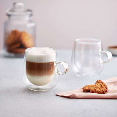 Set of 2 Duo Latte Glass Set, 325ml