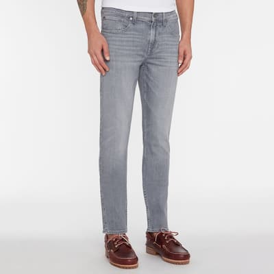 Grey Slimmy Tapered Stretch Jeans