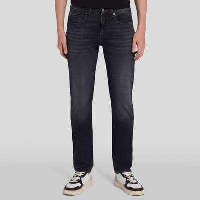 Black Slimmy Tapered Stretch Jeans