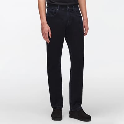 Dark Blue Straight Stretch Jeans