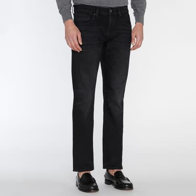 Black Blindside Straight Stretch Jeans