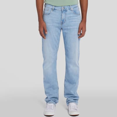 Light Blue Standard Straight Stretch Jeans