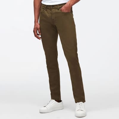 Khaki Slimmy Tapered Stretch Jeans