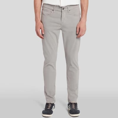 Light Grey Slimmy Tapered Stretch Trousers