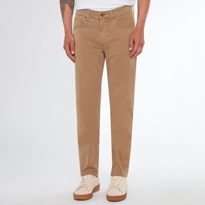 Beige Slimmy Tapered Stretch Trousers