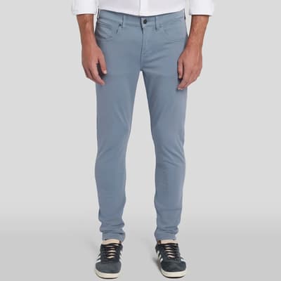 Blue Slimmy Tapered Slim Stretch Trousers