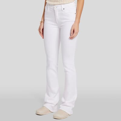 White Bootcut Stretch Jeans