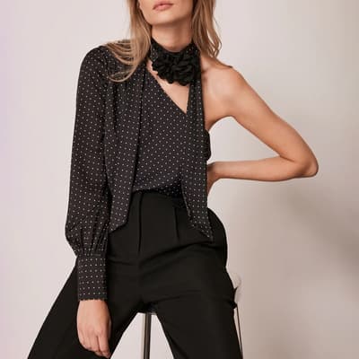 Black Polka Dot Blouse        