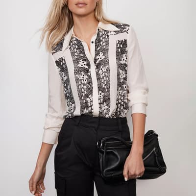 Cream Lace Print Shirt        