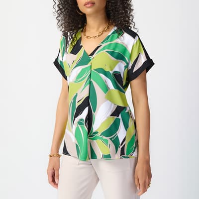 Green Printed Blouse