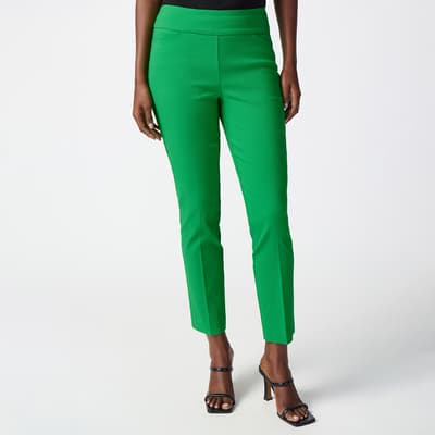 Green Fitted Cropped Trouser