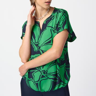 Green Printed Top