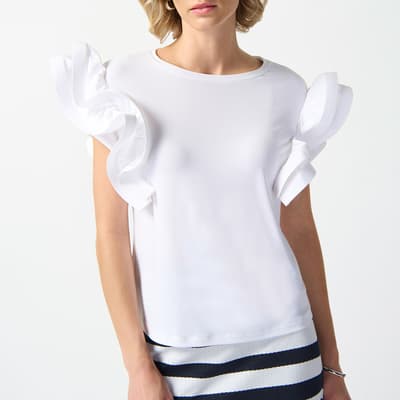 White Ruffle Top