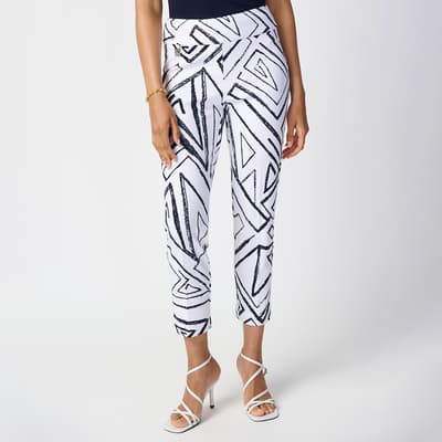 White / navy trouser