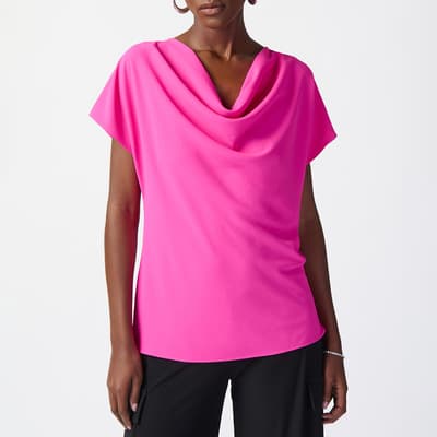 Pink Cowl Neck Top