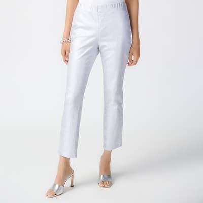 White Silver Coated Trouser