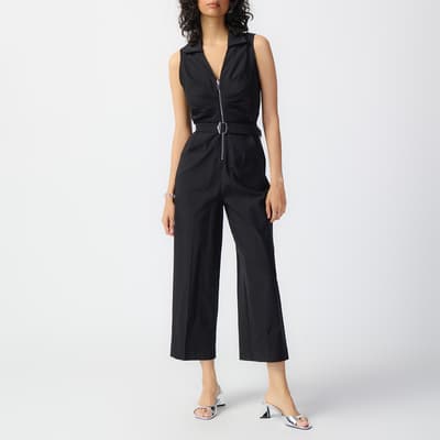 Black Zip Pocket Jumpsuit