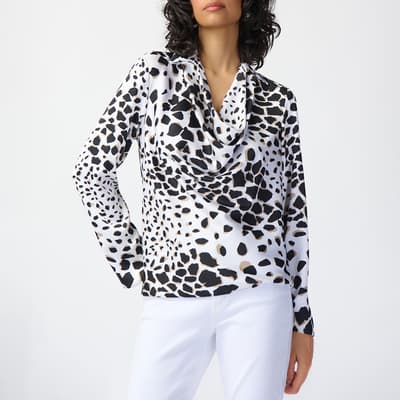 Black White Printed Blouse