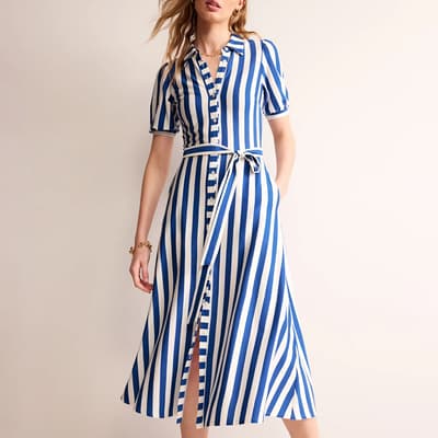 Blue Libby Jersey Shirt Dress