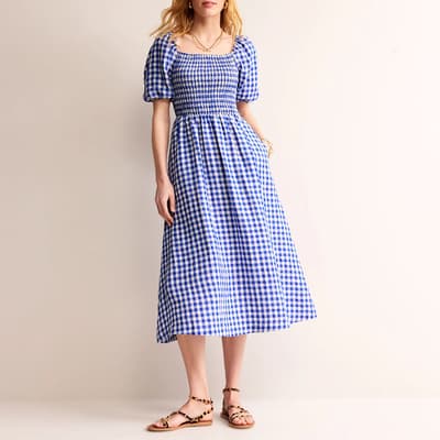 Blue Sky Smocked Linen Dress