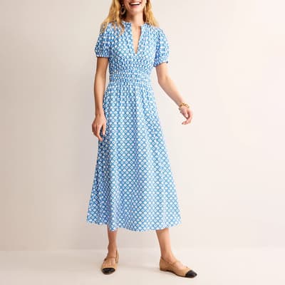 Blue Rosanna Jersey Midi Dress