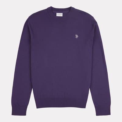 Purple Lightweight Cotton Blend Jumper