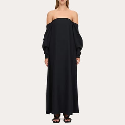 Black Marelle Off Shoulder Maxi Dress