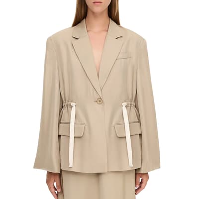 Beige Biento Drawstring Jacket