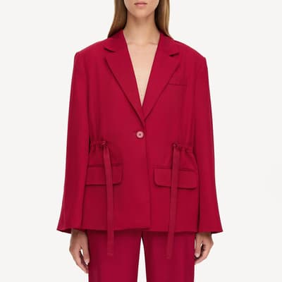 Red Biento Drawstring Jacket