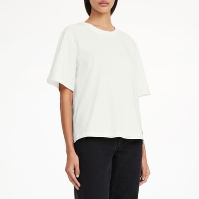 White Organic Cotton Hedil Short Sleeve T-shirt