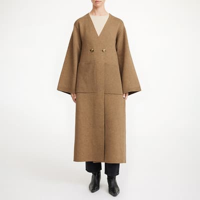 Brown Wool Blend Carlyn Coat