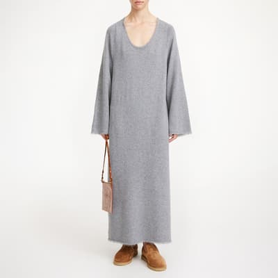 Grey Wool Blend Lovella Maxi Dress