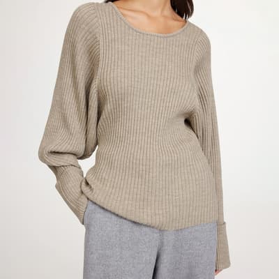 Light Grey Merino Wool Kadence Jumper