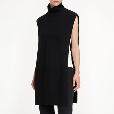 Black Wool Zania Knitted Tunic