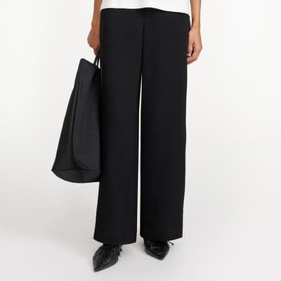 Black Marchei Wide Leg Trouser