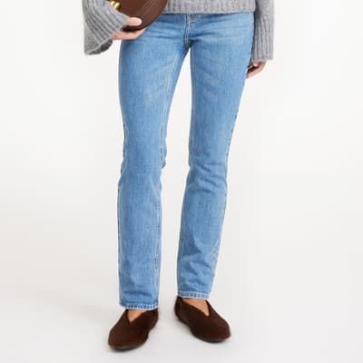 Blue Stellen Skinny Jean